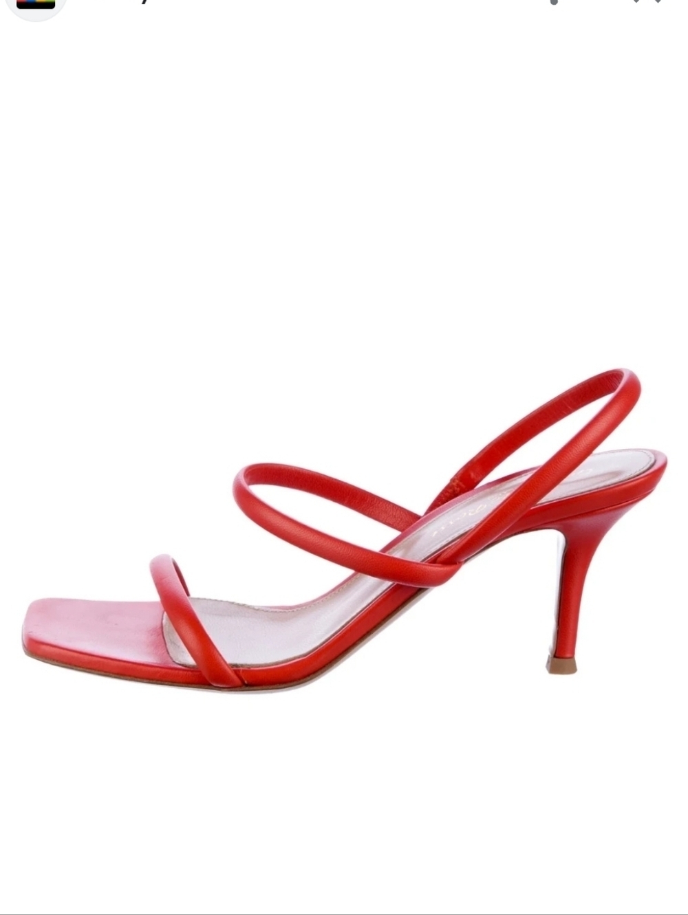 Gianvito Rossi Orange Strappy Leather Sandals Size 7.5